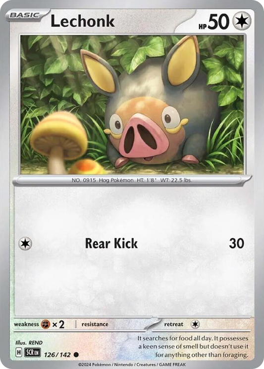 Lechonk - 126/142 - Reverse Holo - STELLAR CROWN - Pokemon - Common | AA04-63