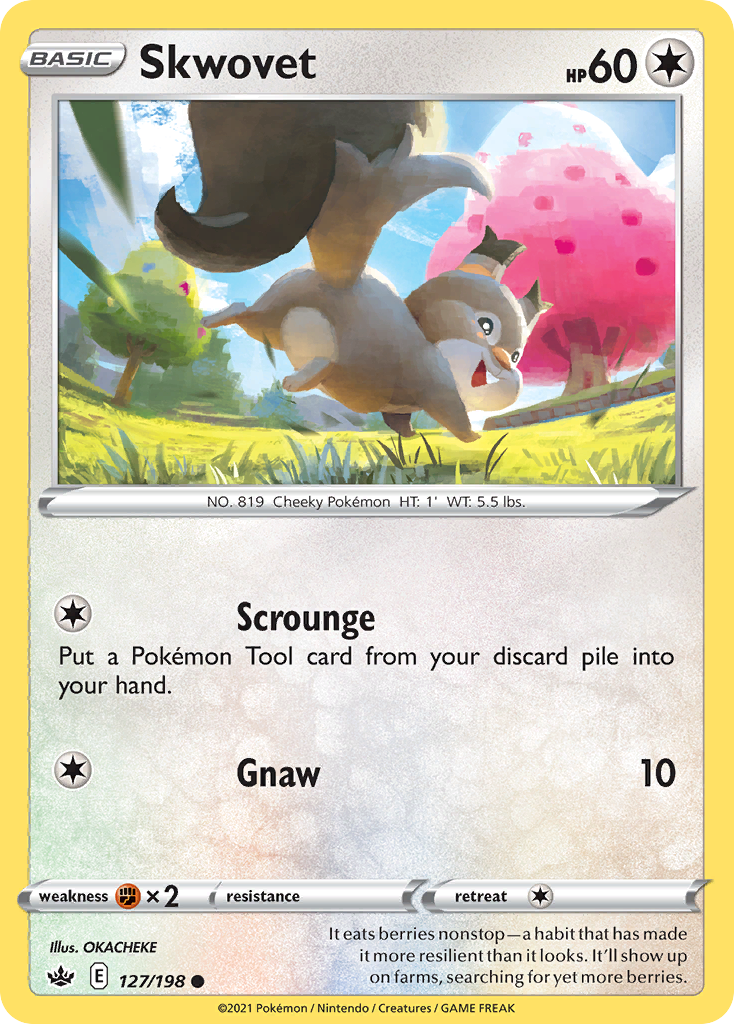 Skwovet - 127/198 - - CHILLING REIGN - Pokemon - Common | AA03-63