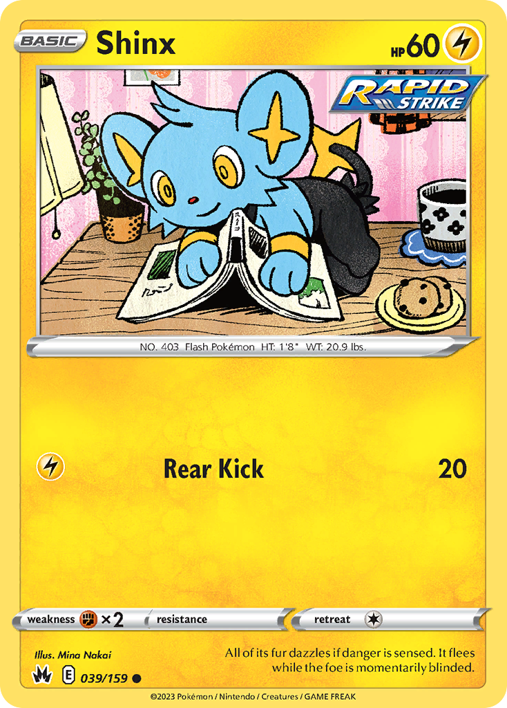 Shinx - 039/159 - - CROWN ZENITH - Pokemon - Common | AA101-30