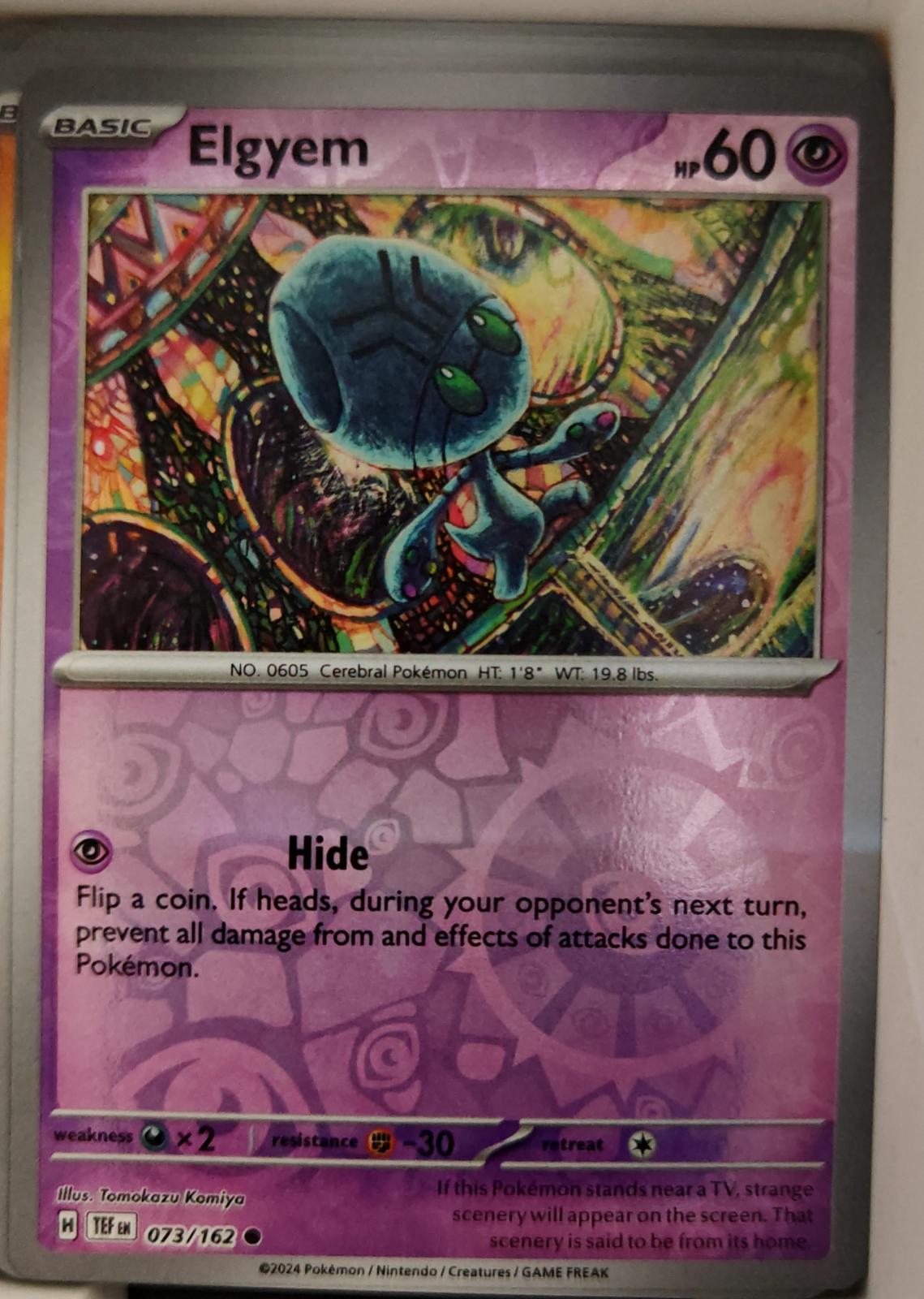 Elgyem - 073/162 - Reverse Holo - TEMPORAL FORCES - Pokemon - Common | AA20-42
