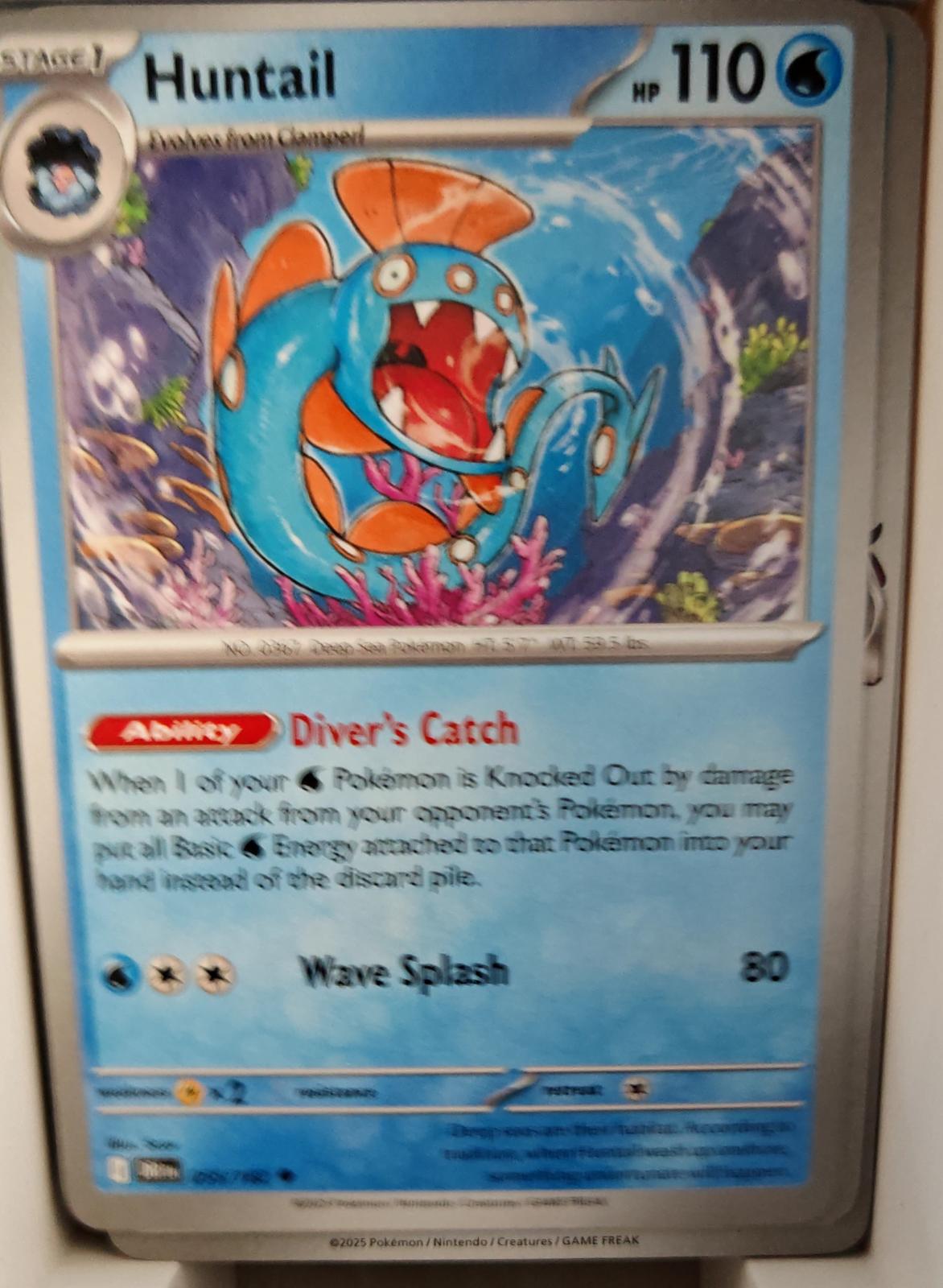 Huntail - 055/182 - - DESTINED RIVALS - Pokemon - Uncommon | AA38-84