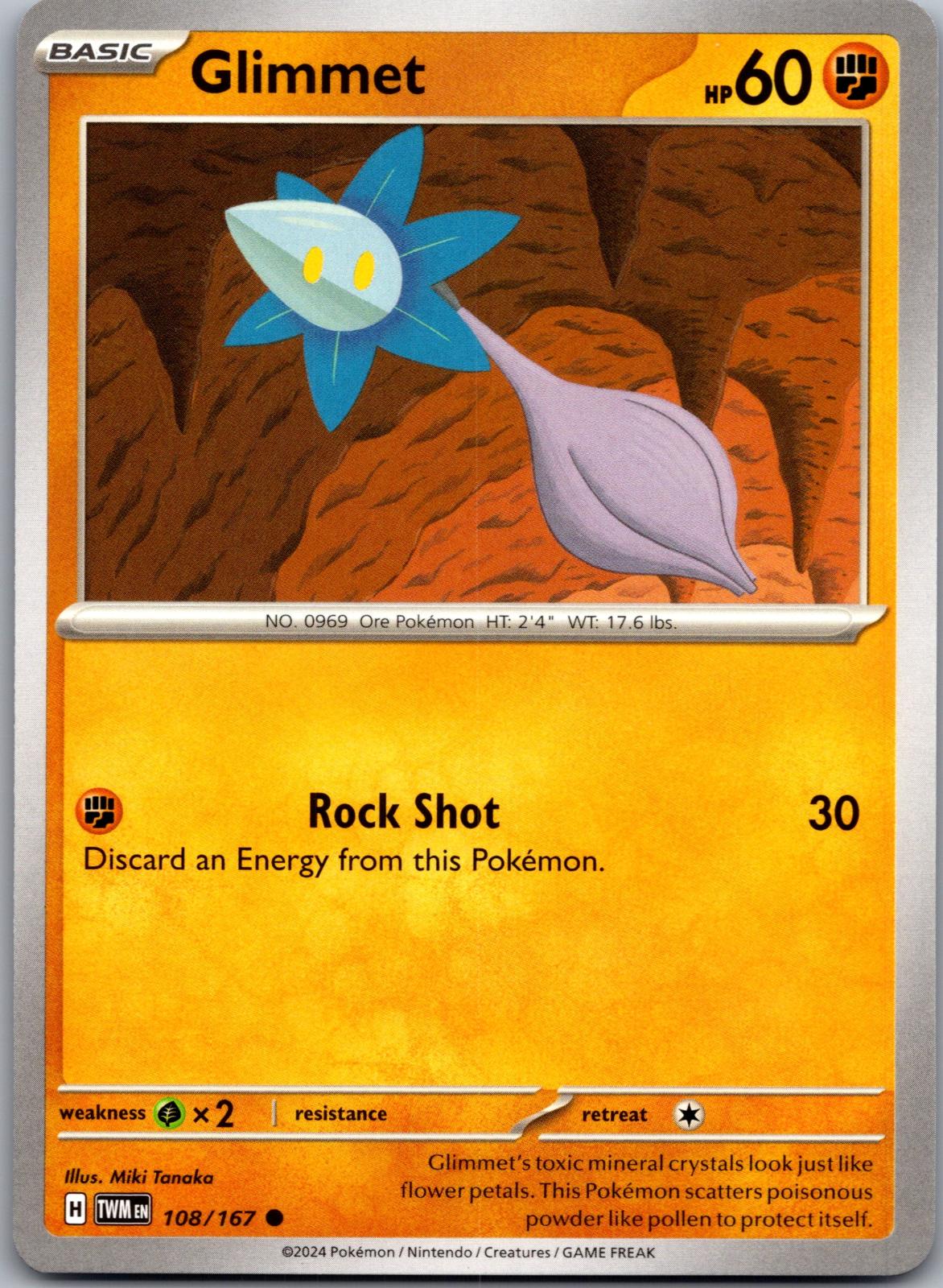 Glimmet - 108/167 - - TWILIGHT MASQUERADE - Pokemon - Common | AA79-39
