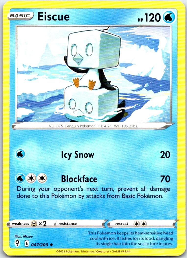 Eiscue - 047/203 - - EVOLVING SKIES - Pokemon - Uncommon | AB37-24