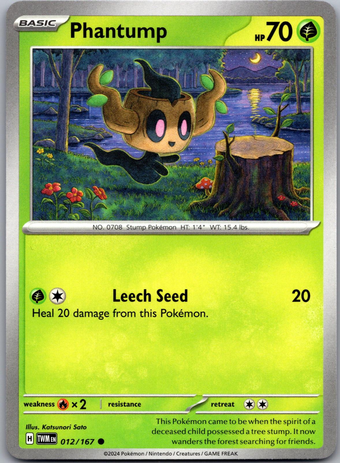 Phantump - 012/167 - - TWILIGHT MASQUERADE - Pokemon - Common | AA88-20