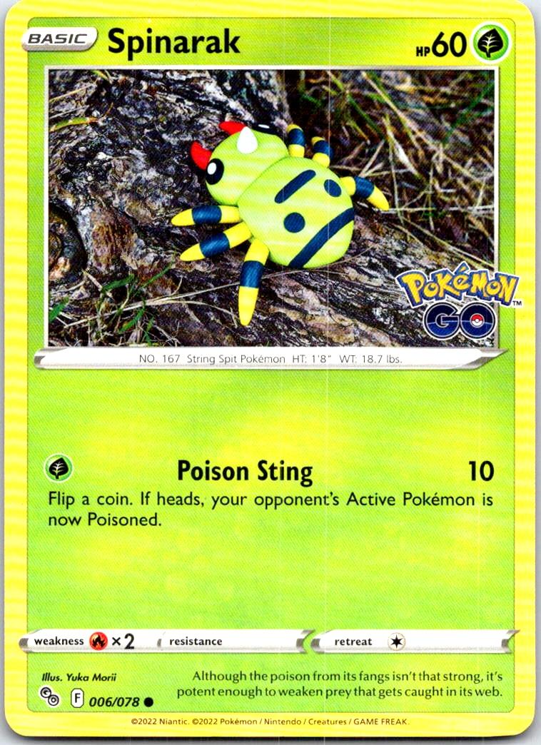 Spinarak - 006/078 - - POKEMON GO - Pokemon - Common | AB60-48