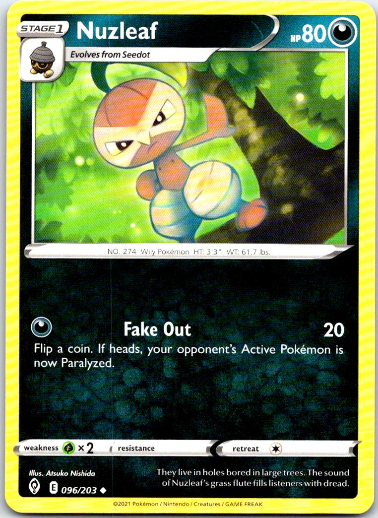 Nuzleaf - 096/203 - - EVOLVING SKIES - Pokemon - Uncommon | AB29-30