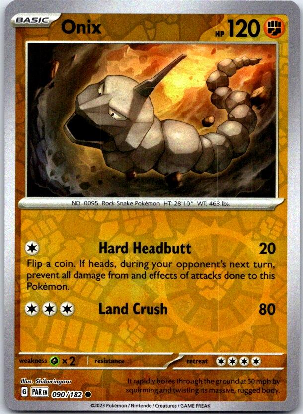 Onix - 090/182 - Reverse Holo - PARADOX RIFT - Pokemon - Common | AC28-51