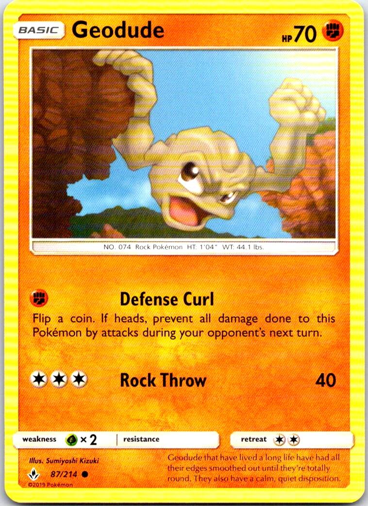 Geodude - 87/214 - - UNBROKEN BONDS - Pokemon - Common | AB33-17