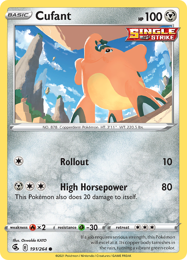 Cufant - 191/264 - Reverse Holo - FUSION STRIKE - Pokemon - Common | AA116-16