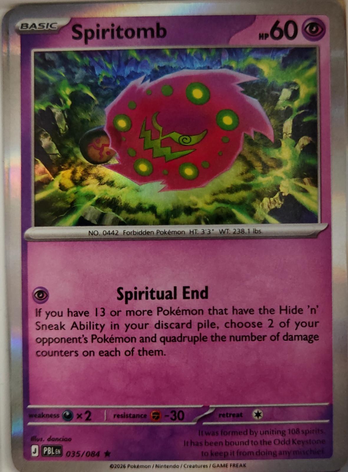 Spiritomb - 035/084 - Holo - PITCH BLACK - Pokemon - Rare | AA25-6