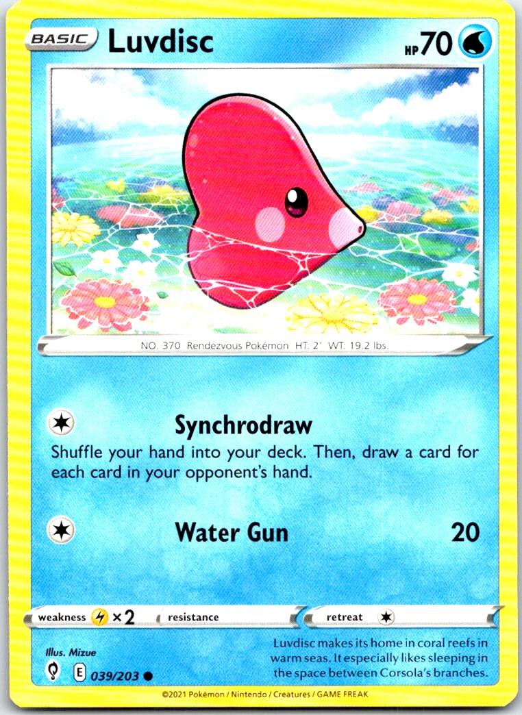 Luvdisc - 039/203 - - EVOLVING SKIES - Pokemon - Common | AB29-38