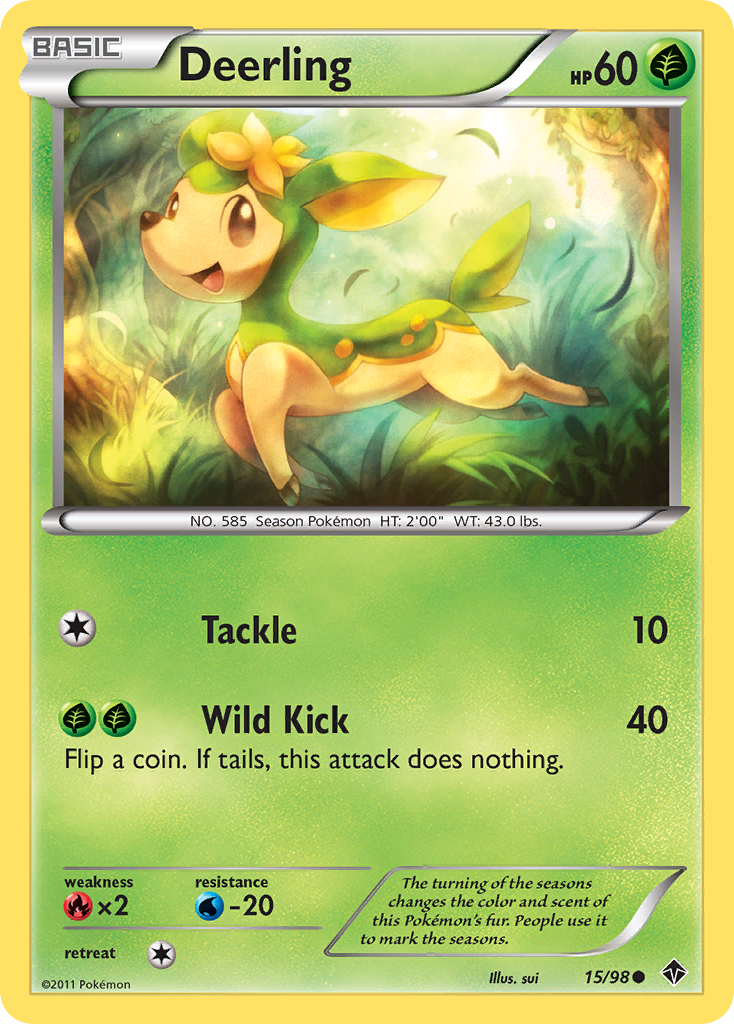 Deerling - 15/98 - - EMERGING POWERS - Pokemon - Common | AA114-9