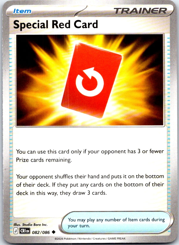 Special Red Card - 082/086 - - CHAOS RISING - Pokemon - Uncommon | AC23-31