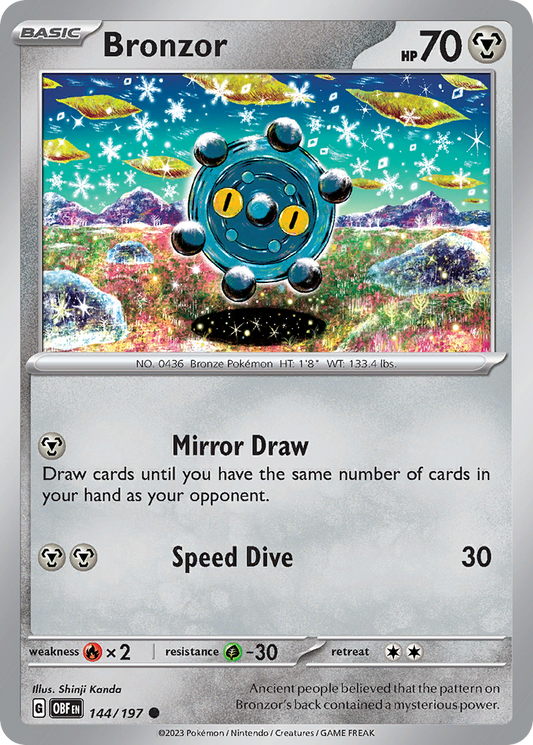Bronzor - 144/197 - - OBSIDIAN FLAMES - Pokemon - Common | AA05-89