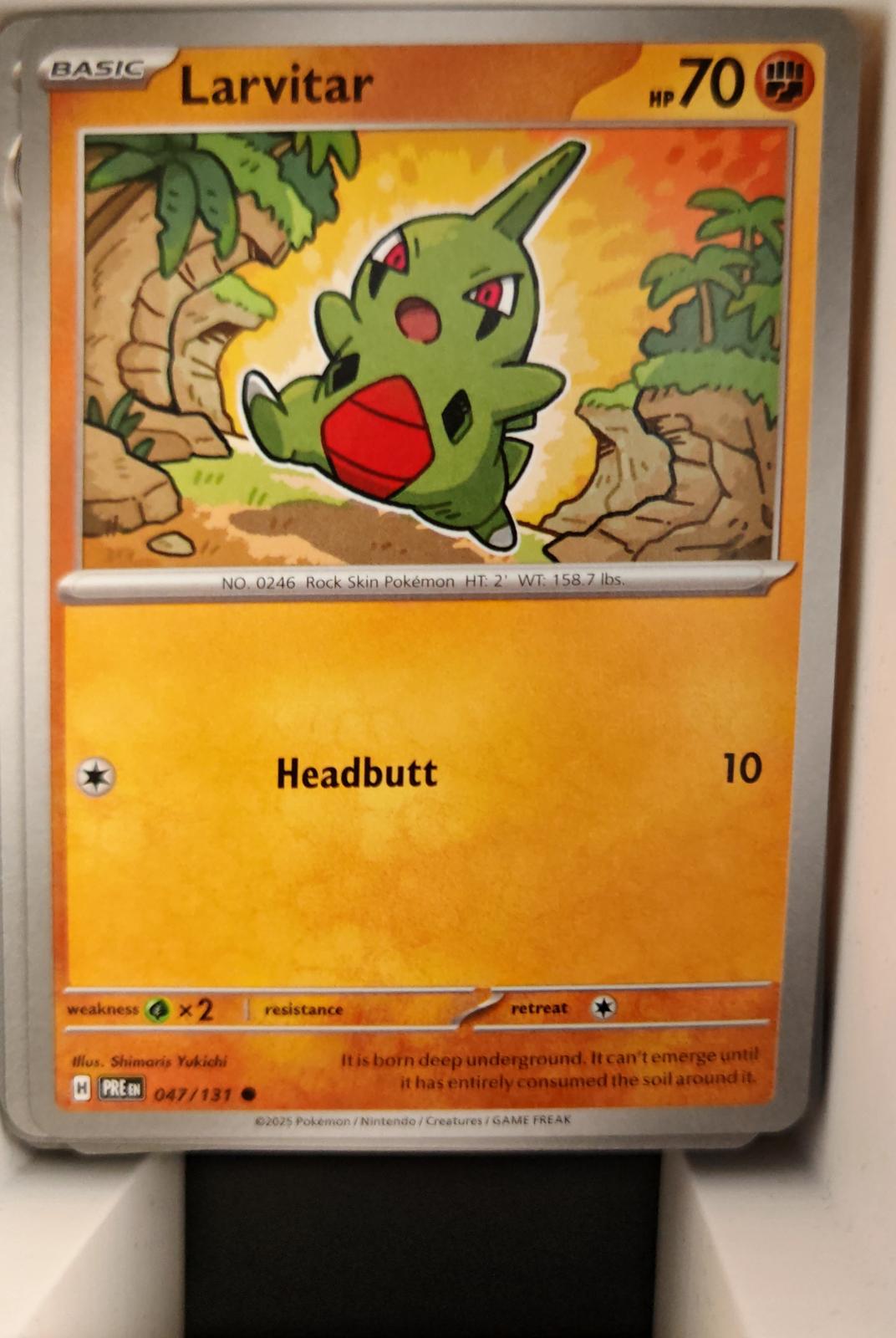 Larvitar - 047/131 - - PRISMATIC EVOLUTIONS - Pokemon - Common | AA27-72