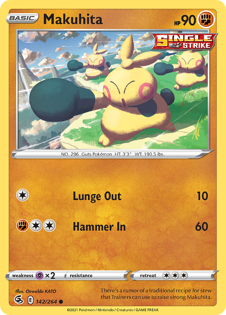 Makuhita - 142/264 - - FUSION STRIKE - Pokemon - Common | AA66-43