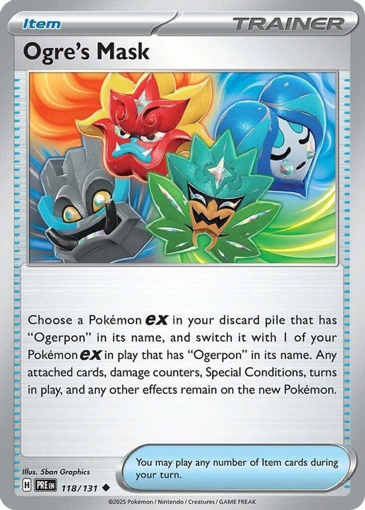 Ogre's Mask - 118/131 - - PRISMATIC EVOLUTIONS - Pokemon - Uncommon | AA29-40