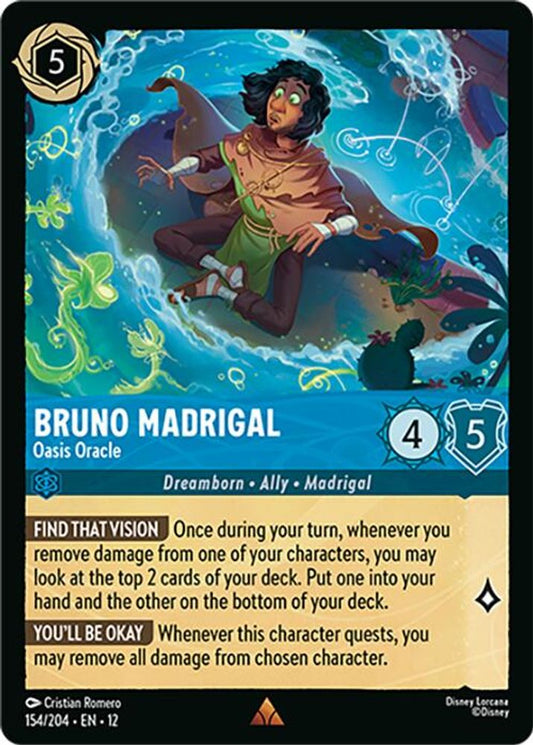 Bruno Madrigal - Oasis Oracle - 154/204 - - WILDS UNKNOWN - Lorcana - | LAA02-59