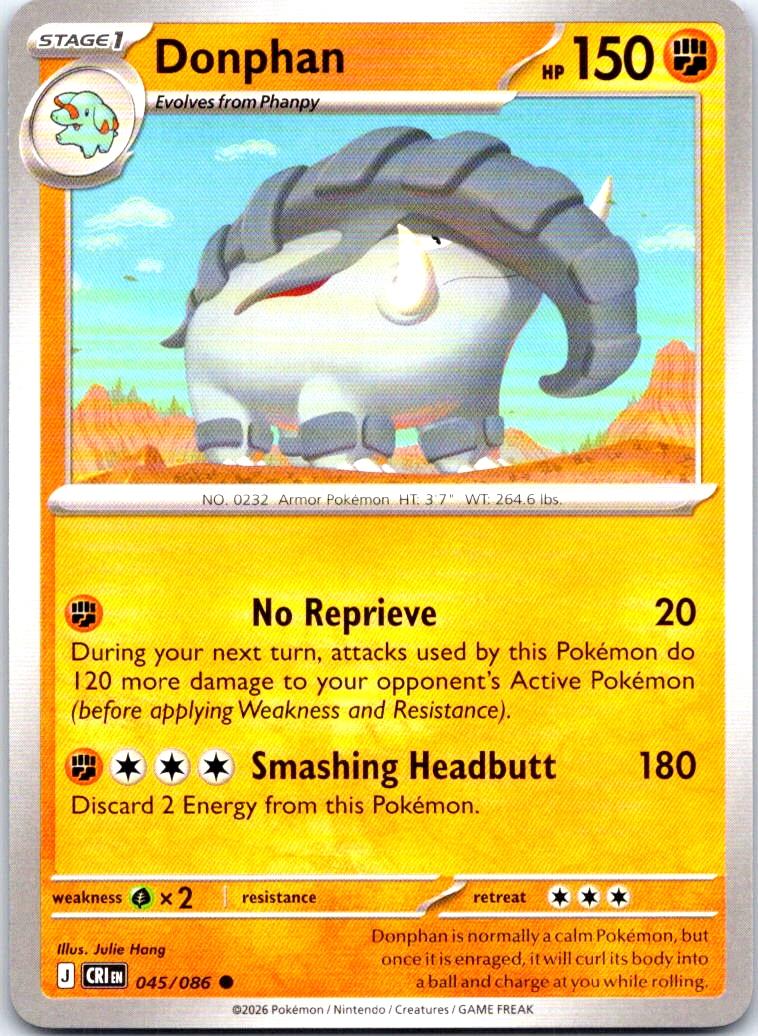 Donphan - 045/086 - - CHAOS RISING - Pokemon - Common | AB18-12