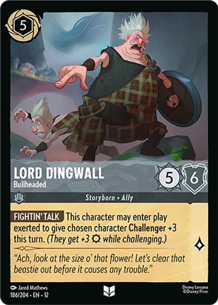 Lord Dingwall - Bullheaded - 186/204 - - WILDS UNKNOWN - Lorcana - | LAA03-37