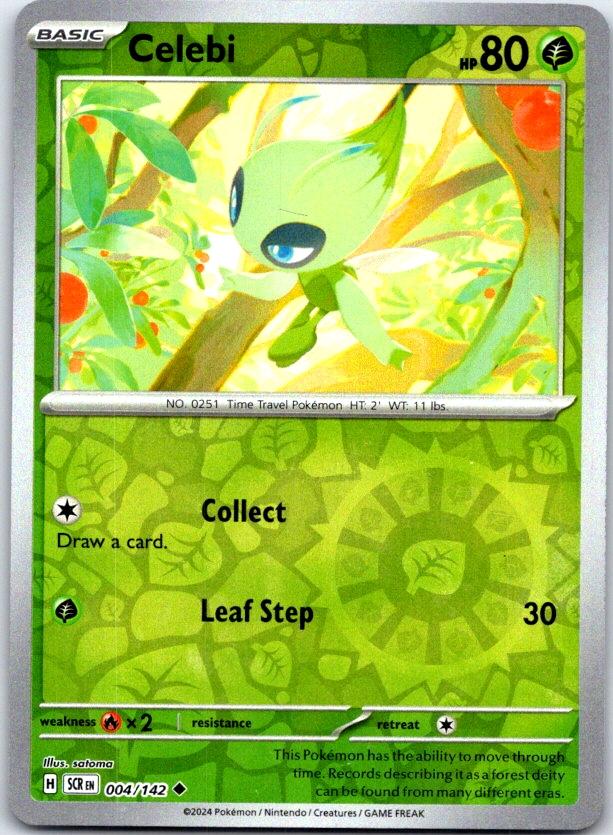 Celebi - 004/142 - Reverse Holo - STELLAR CROWN - Pokemon - Uncommon | AC28-42