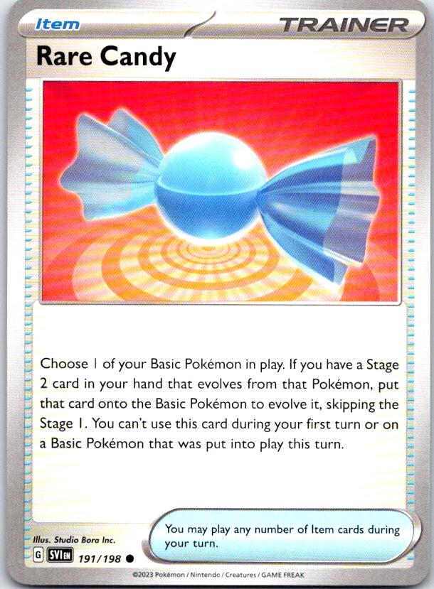 Rare Candy - 191/198 - - SCARLET & VIOLET - Pokemon - Common | AC20-49