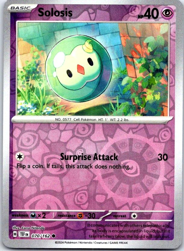 Solosis - 070/162 - Reverse Holo - TEMPORAL FORCES - Pokemon - Common | AC11-21