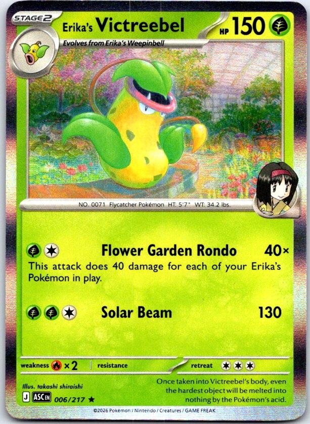 Erika's Victreebel - 006/217 - Holo - ASCENDED HEROES - Pokemon - Rare | AC25-7