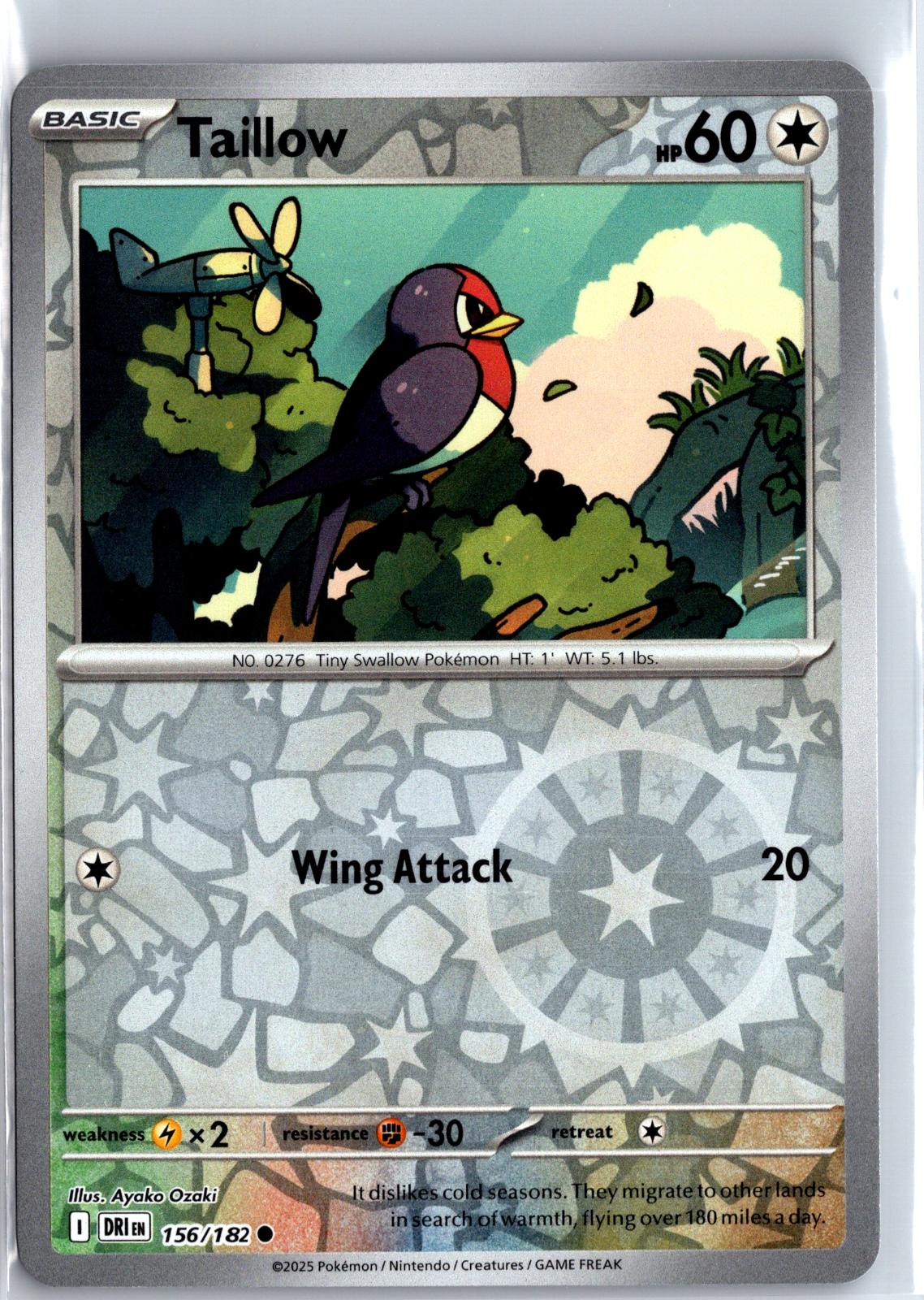 Taillow - 156/182 - Reverse Holo - DESTINED RIVALS - Pokemon - Common | AA129-19