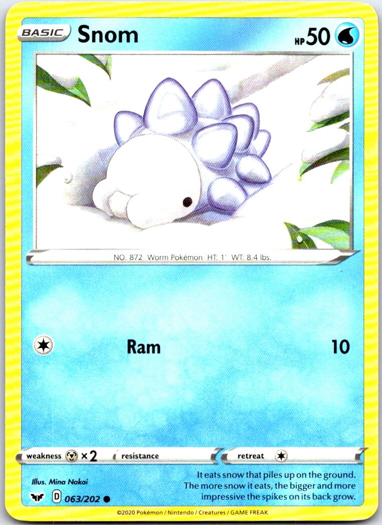 Snom - 063/202 - - SWORD & SHIELD - Pokemon - Common | AB74-34