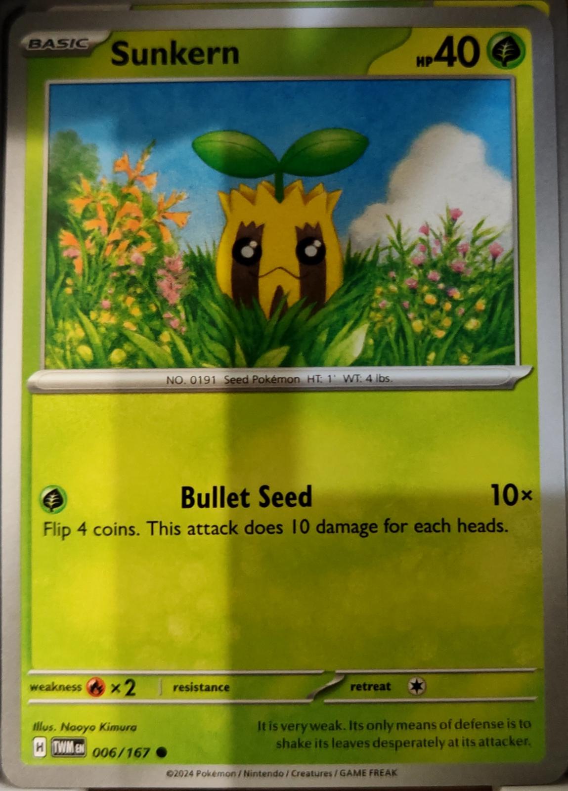 Sunkern - 006/167 - - TWILIGHT MASQUERADE - Pokemon - Common | AA76-20