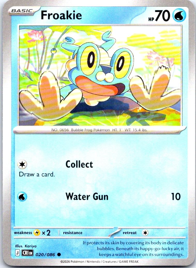 Froakie - 020/086 - - CHAOS RISING - Pokemon - Common | AB19-38