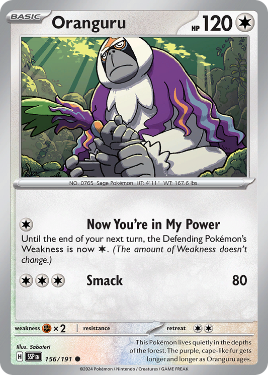 Oranguru - 156/191 - - SURGING SPARKS - Pokemon - Common | AA02-16