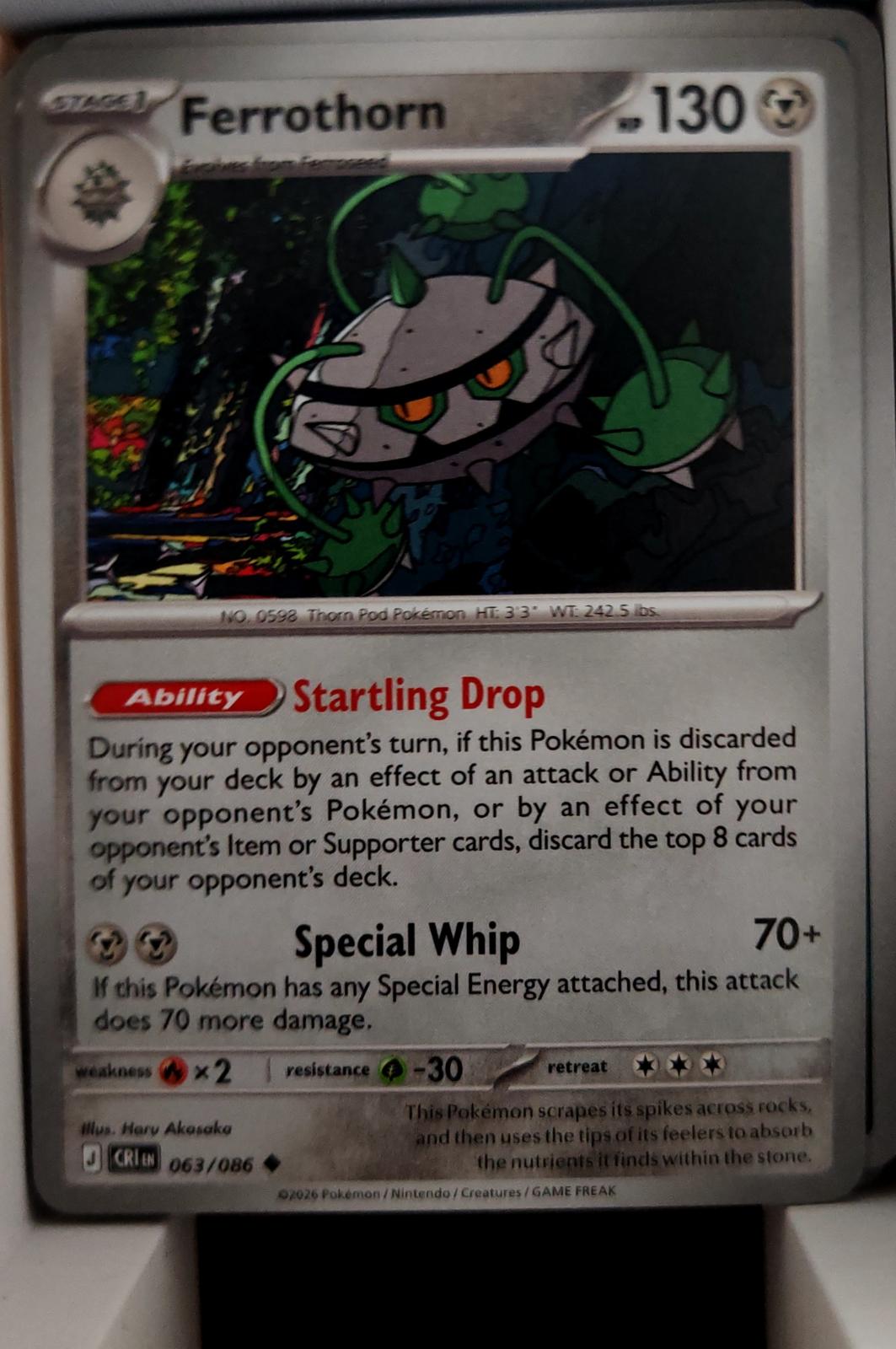 Ferrothorn - 063/086 - - CHAOS RISING - Pokemon - Uncommon | AA42-41