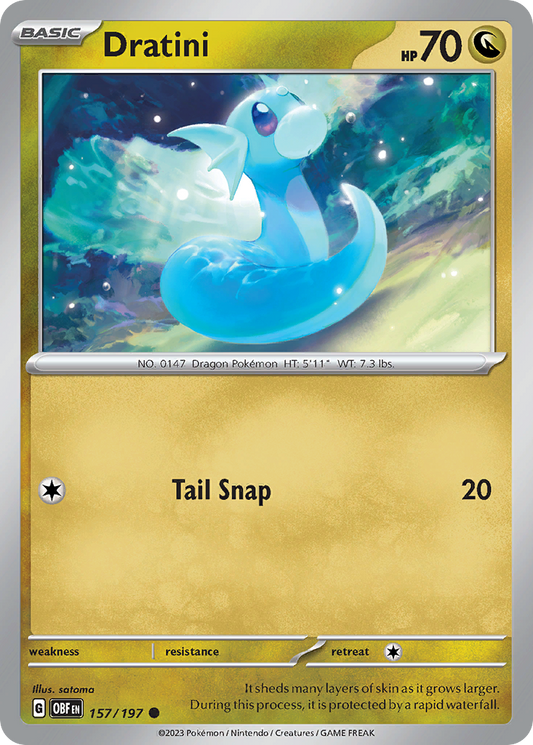 Dratini - 157/197 - - OBSIDIAN FLAMES - Pokemon - Common | AA05-95