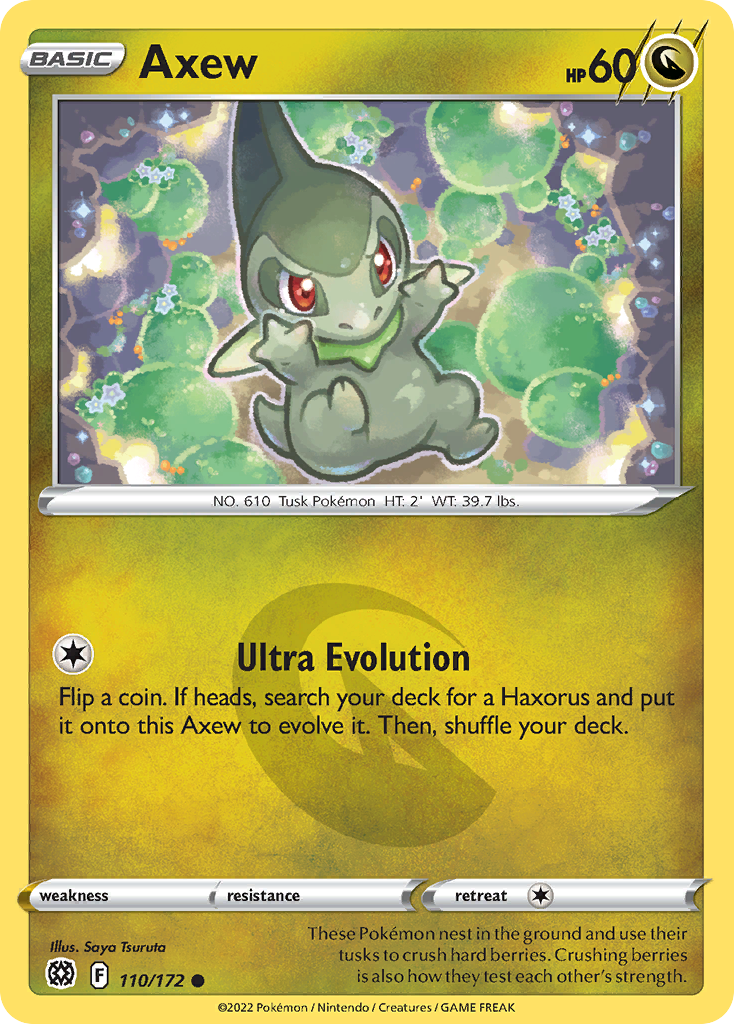 Axew - 110/172 - Reverse Holo - BRILLIANT STARS - Pokemon - Common | AA22-49