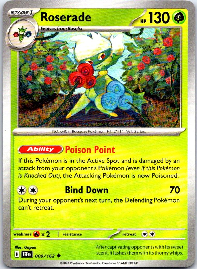 Roserade - 009/162 - - TEMPORAL FORCES - Pokemon - Uncommon | AB27-30