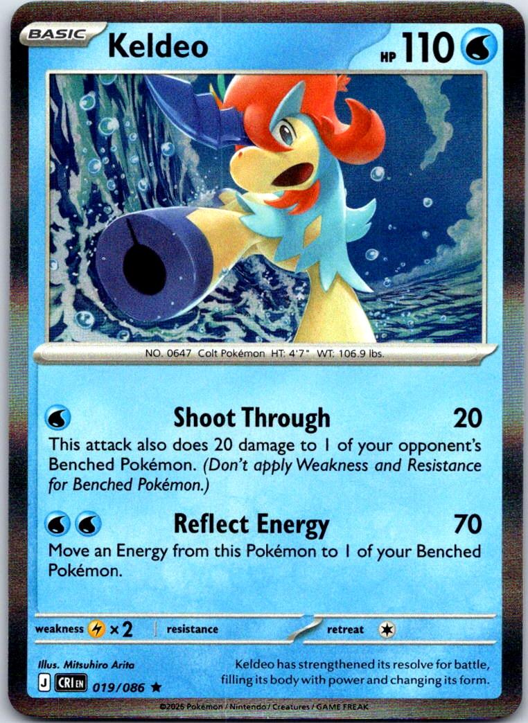 Keldeo - 019/086 - Holo - CHAOS RISING - Pokemon - Rare | AB06-11