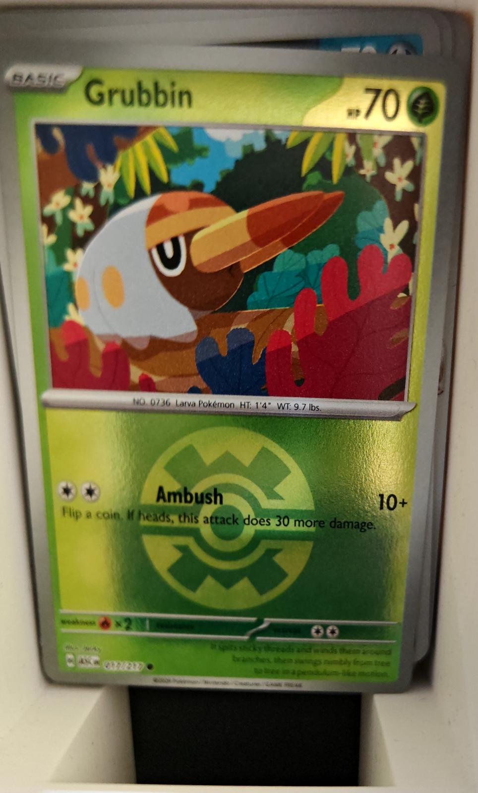 Grubbin (Quick Ball) - 017/217 - Reverse Holo - ASCENDED HEROES - Pokemon - | AA19-52