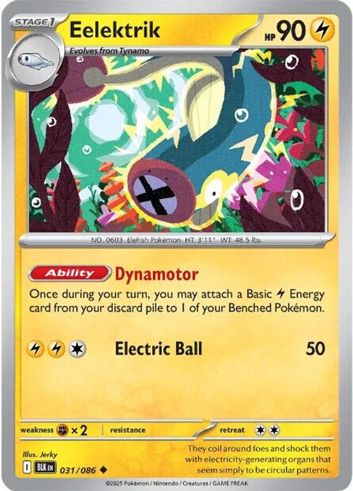 Eelektrik - 031/086 - - BLACK BOLT - Pokemon - Uncommon | AA47-66