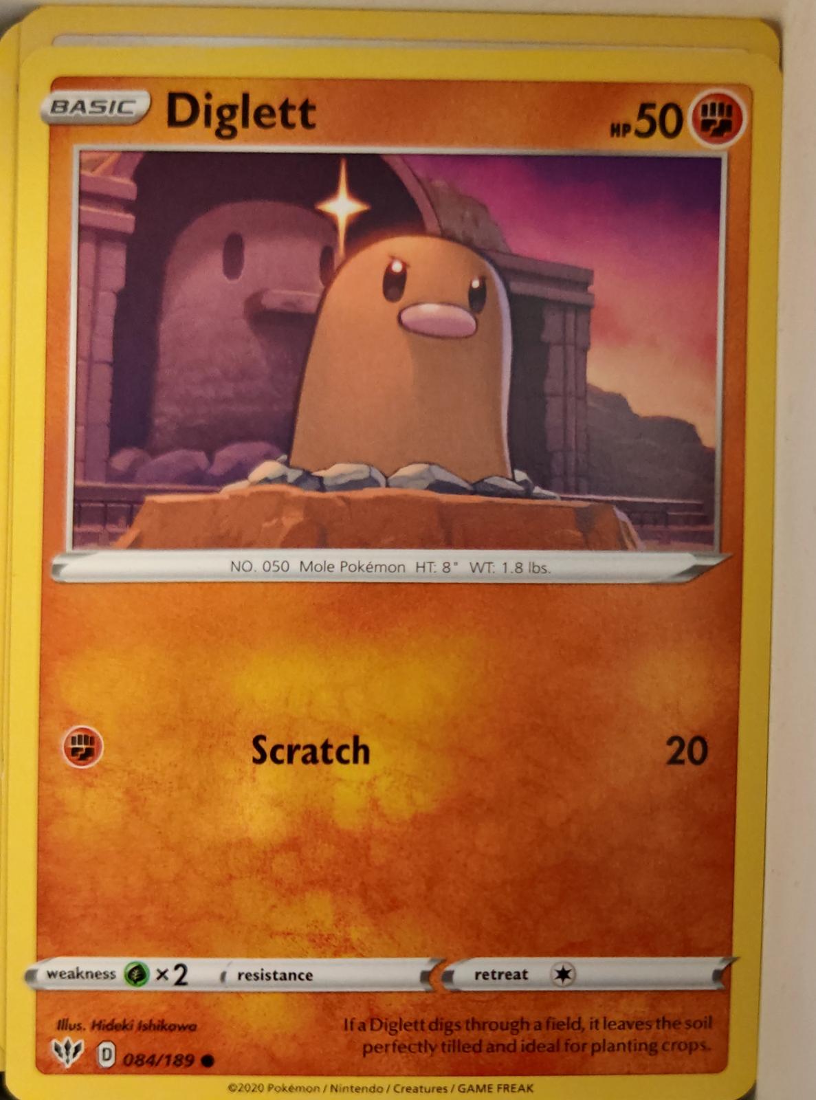 Diglett - 084/189 - - DARKNESS ABLAZE - Pokemon - Common | AA21-77
