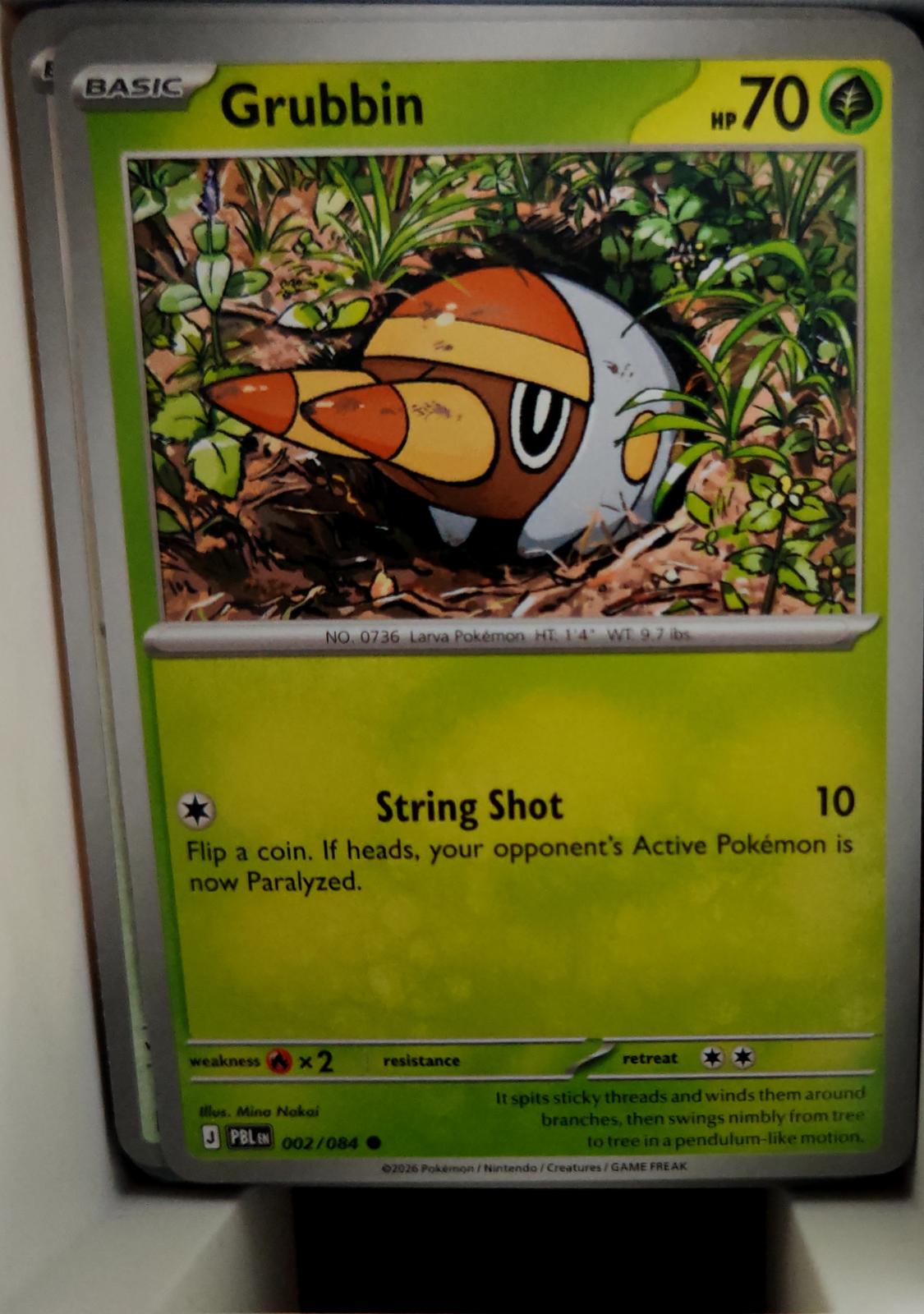 Grubbin - 002/084 - - PITCH BLACK - Pokemon - Common | AA39-71