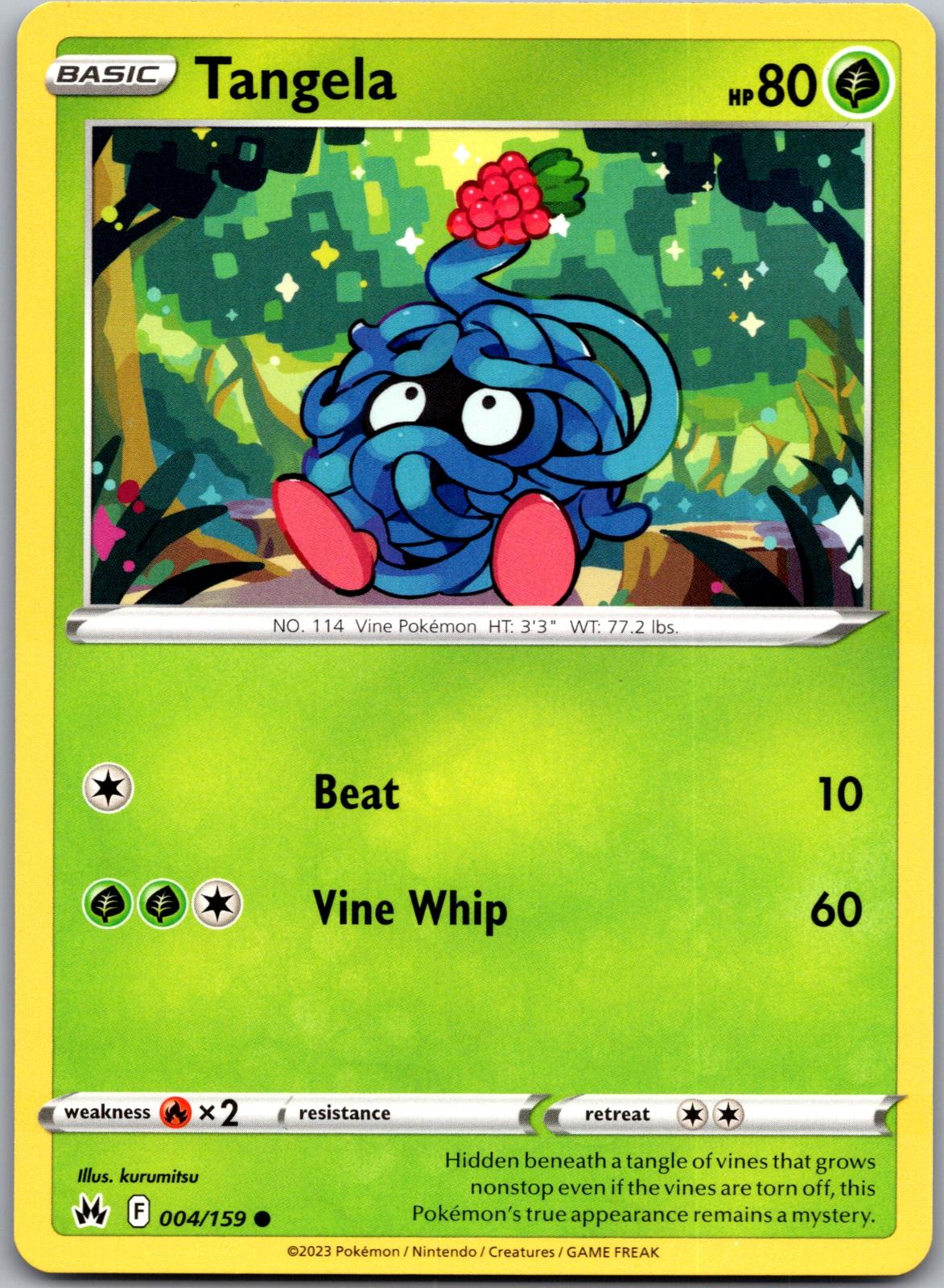 Tangela - 004/159 - - CROWN ZENITH - Pokemon - Common | AA93-9