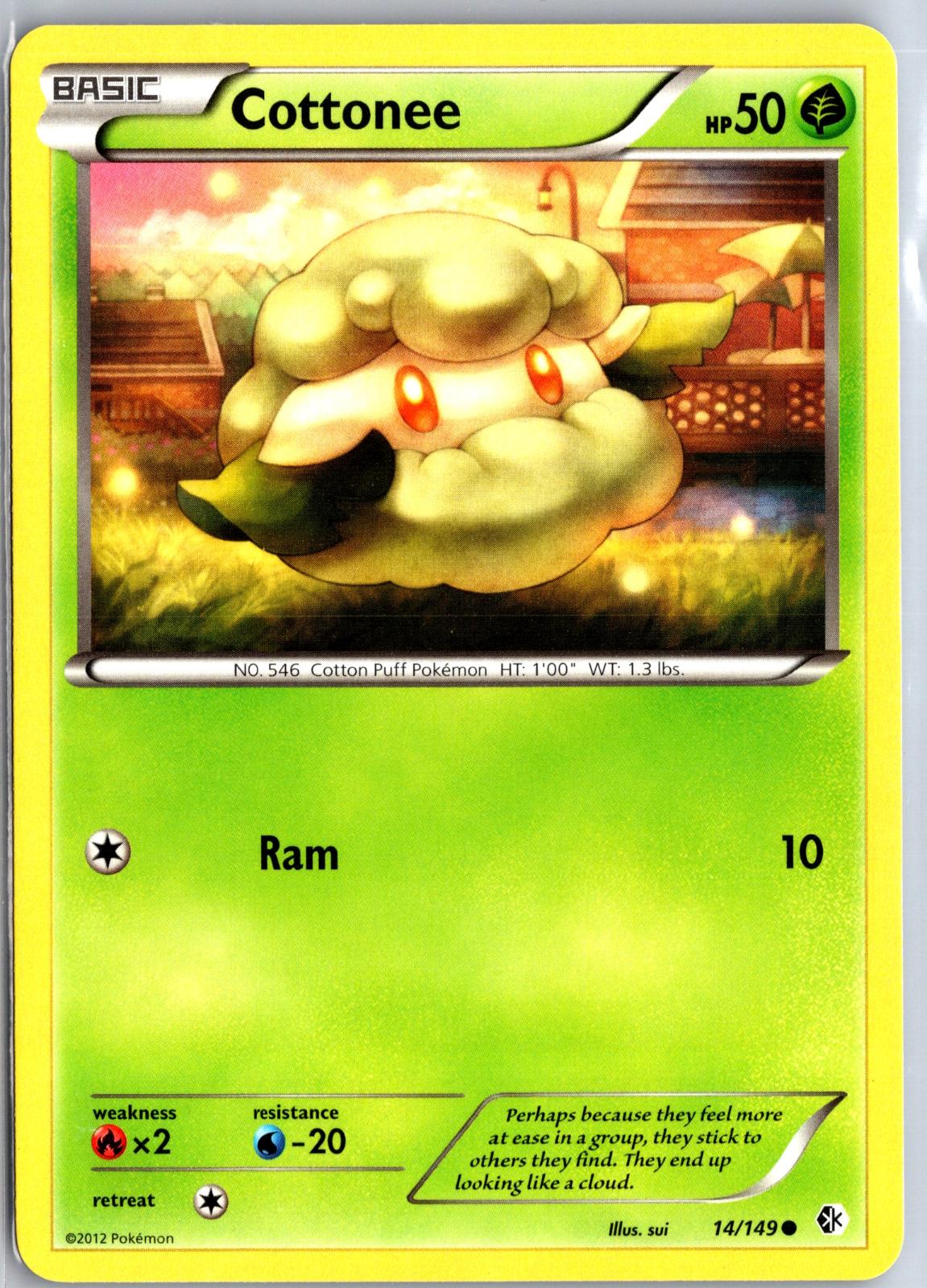 Cottonee - 14/149 - - BOUNDARIES CROSSED - Pokemon - Common | AA129-38