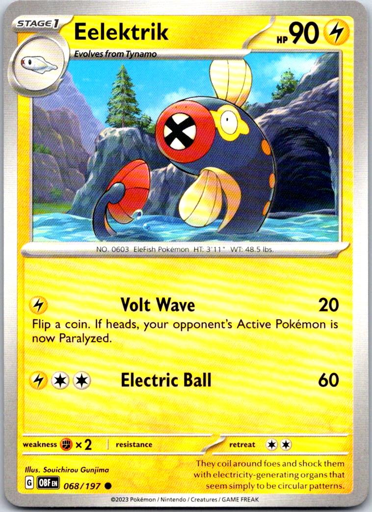 Eelektrik - 068/197 - - OBSIDIAN FLAMES - Pokemon - Common | AB09-36