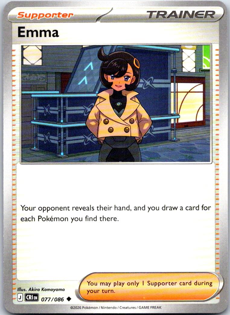 Emma - 077/086 - - CHAOS RISING - Pokemon - Uncommon | AA118-48