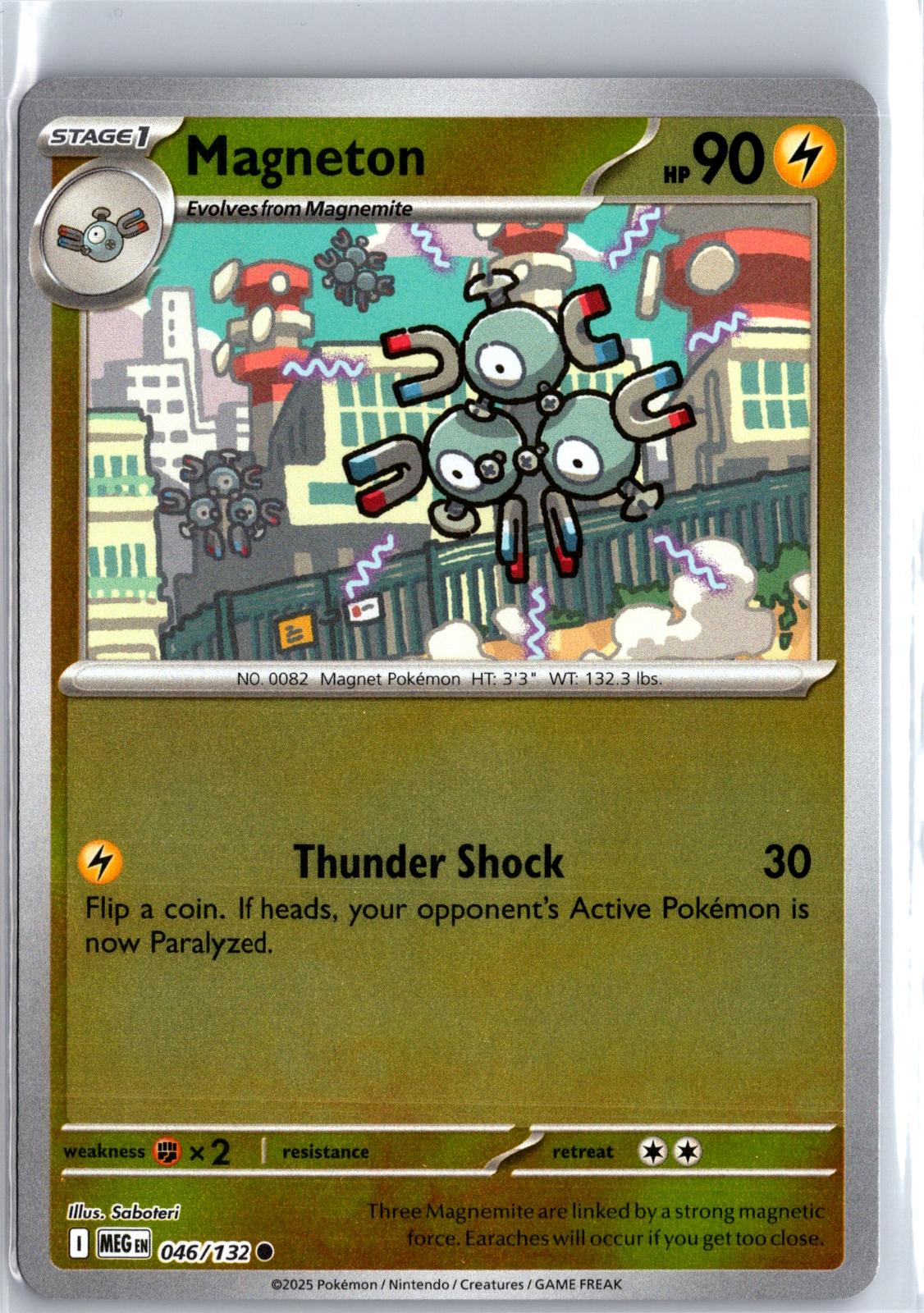 Magneton - 046/132 - Reverse Holo - MEGA EVOLUTION - Pokemon - Common | AA129-27