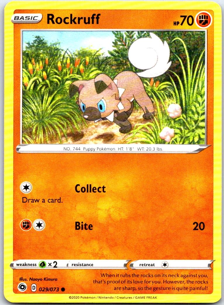 Rockruff - 029/073 - - CHAMPION'S PATH - Pokemon - Common | AB28-34
