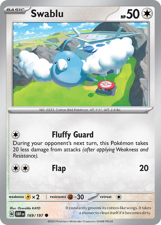 Swablu - 169/197 - - OBSIDIAN FLAMES - Pokemon - Common | AA05-97