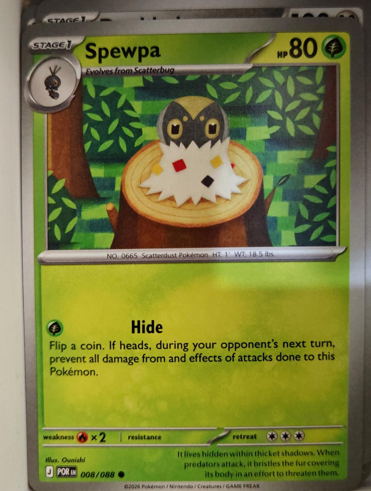 Spewpa - 008/088 - - PERFECT ORDER - Pokemon - Common | AA05-15